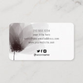 Chic Waterverf Floral Signature Typografie Visitekaartje (Achterkant)