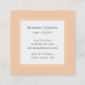 Chic Waterverf Floral Terra Cotta Visitekaartje (Achterkant)