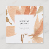 Chic Waterverf Floral Terra Cotta Visitekaartje (Voorkant)