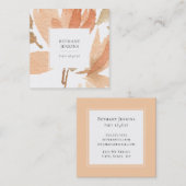 Chic Waterverf Floral Terra Cotta Visitekaartje (Voorkant / Achterkant)