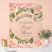 Chic Waterverf Floral Vrijgezellenfeest Welkom Acryl Bord (Huwelijk)
