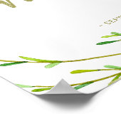 Chic waterverf floral vrijgezellenfeest welkomstte poster (Hoek)