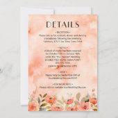 Chic Waterverf Floral Wedding All-in-One uitnodigi (Achterkant)
