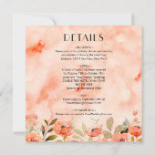 Chic Waterverf Floral Wedding All-in-One uitnodigi (Achterkant)