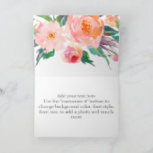 Chic Waterverf Floral Wedding Bedankt (Binnen)