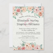 Chic Waterverf Floral Wedding Shower Kaart (Voorkant)