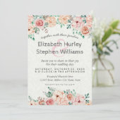 Chic Waterverf Floral Wedding Shower Kaart (Staand voorkant)