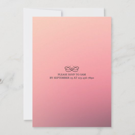 Chic Waterverf Floral Wedding Shower Kaart (Achterkant)