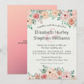 Chic Waterverf Floral Wedding Shower Kaart (Voorkant / Achterkant)