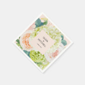 Chic Waterverf Florals Blush Pink Servet (Hoek)