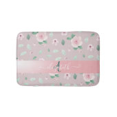 Chic Waterverf Flowers Monogram Badmat (Voorkant)