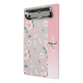 Chic Waterverf Flowers Monogram Mini Klembord (Angled2)
