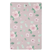 Chic Waterverf Flowers Monogram Mini Klembord (Achterkant)