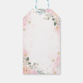 Chic Waterverf Flowers Snowflakes Hartelijk dank Cadeaulabel (Achterkant)