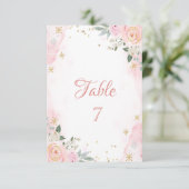 Chic Waterverf Flowers Snowflakes Kaart (Staand voorkant)