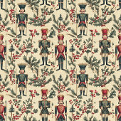 Chic  waterverf gedempt kleuren kerst douchegordijn