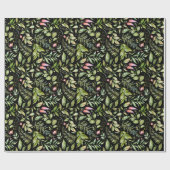 Chic Waterverf Greenery Botanical Holiday Cadeaupapier (Vlak)
