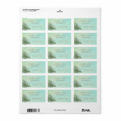 Chic waterverf greenery eucalyptus koppel script etiket (Full Sheet)