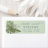 Chic waterverf greenery eucalyptus koppel script etiket (Insitu)