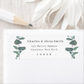 Chic Waterverf Greenery Return Address Label (Insitu)