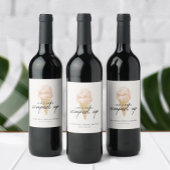 Chic Waterverf Ice Cream Vrijgezellenfeest Wijn Etiket