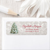 Chic Waterverf kerstboom, Bokeh Etiket (Insitu)