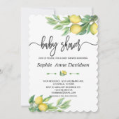 Chic Waterverf Lemon Tropisch BABY SHOWER Kaart (Voorkant)