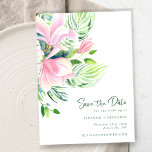 Chic Waterverf Magnolia Flowers in Roze Save The Date<br><div class="desc">Chic Waterverf Magnolia Flowers in Roze sparen de Datum</div>