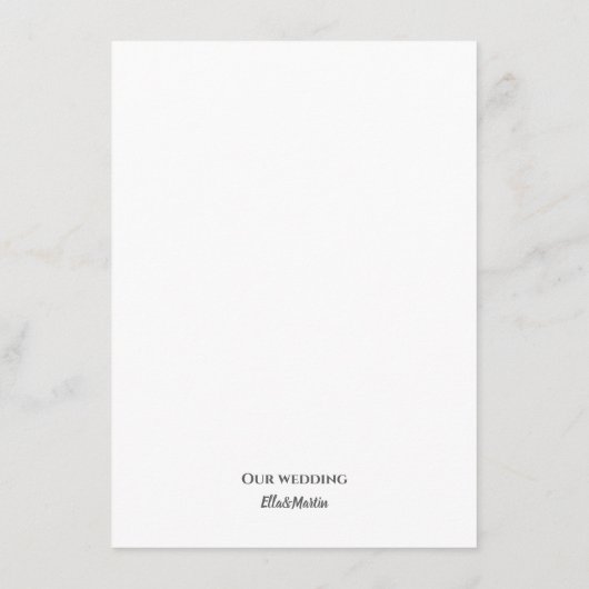 Chic Waterverf Magnolia & Jasmine Wedding Menu (Achterkant)