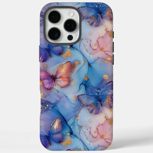 Chic Waterverf Marble Butterfly iPhone Case-Mate iPhone Case (Achterkant)