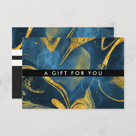 Chic Waterverf Marble | Cadeaubon (Voorkant / Achterkant)