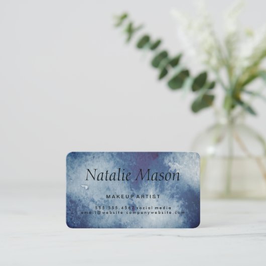 Chic-Waterverf met monogram Visitekaartje (Staand voorkant)