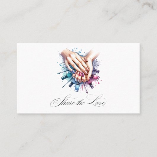 Chic Waterverf Nail Salon Referral (Voorkant)