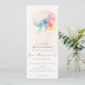 Chic Waterverf Onderwater Kwallen Gelofte Vernieuw Kaart (Staand voorkant)