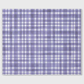 Chic Waterverf Paarse Plaid patroon Cadeaupapier (Vlak)