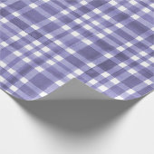 Chic Waterverf Paarse Plaid patroon Cadeaupapier (Hoek)