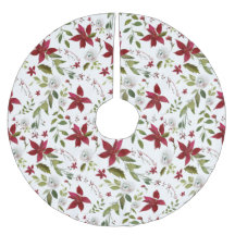 Chic Waterverf Poinsettia Floral Pattern
