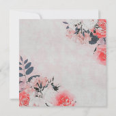 Chic Waterverf roze beige Cream Floral Bouquet Kaart (Achterkant)