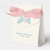 Chic Waterverf Roze Bloemen Wedding Favoriet Box Bedankdoosjes (Voorkant Zijde)