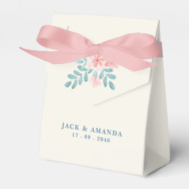 Chic Waterverf Roze Bloemen Wedding Favoriet Box Bedankdoosjes