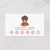 Chic Waterverf Roze Hair Salon Loyalty Kaart (Voorkant)