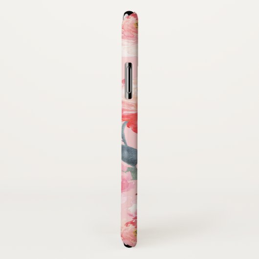 Chic Waterverf Roze Pioenrozen Bloemenpatroon Case-Mate iPhone Case (Achterkant / rechts)