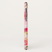 Chic Waterverf Roze Pioenrozen Bloemenpatroon Case-Mate iPhone Case (Achterkant/links)