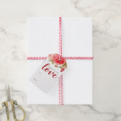 Chic Waterverf Rozen LIEFDE Valentijnsdag Cadeaulabel (Met Touw)