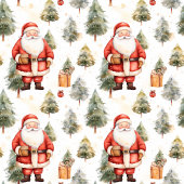 Chic waterverf Santa Claus rood groen vakantie Fleece Deken