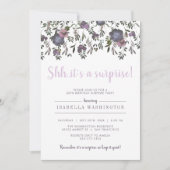 Chic Waterverf Surprise Birthday Party Invitation Kaart (Voorkant)