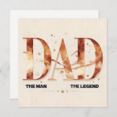 Chic Waterverf Vaders Dag Kaart (Voorkant / Achterkant)