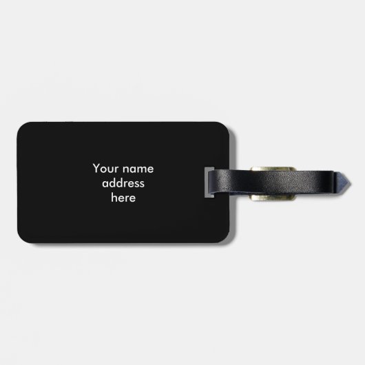 Chic Waterverf Wereldkaart Aangepast monogram Bagagelabel (Achterkant horizontaal)