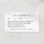 Chic Waterverf White en Roos Gold Agate Business Afsprakenkaartje (Achterkant)