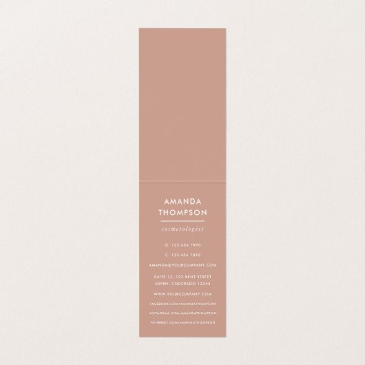 Chic Waterverf White en Roos Gold Agate Visitekaartje (Binnenkant ongevouwen)